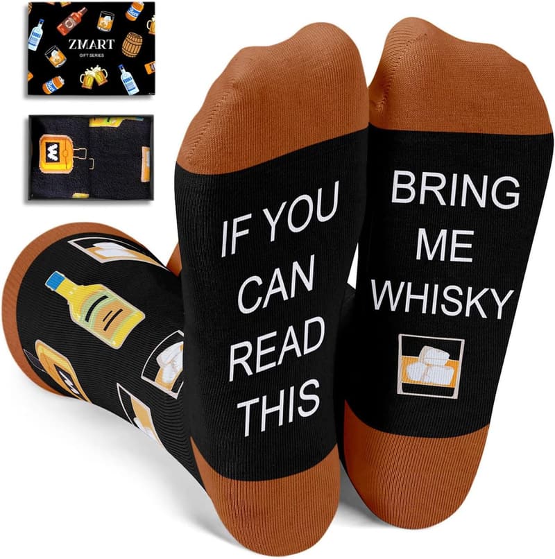 Whiskey Gift Set for Men – Fun Coffee & Beer Socks