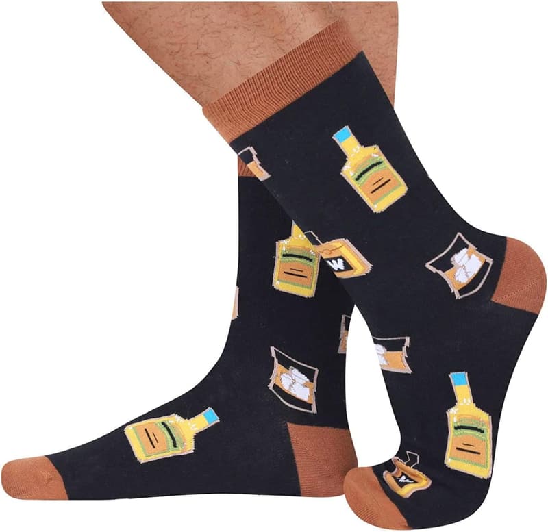 Whiskey Gift Set for Men – Fun Coffee & Beer Socks