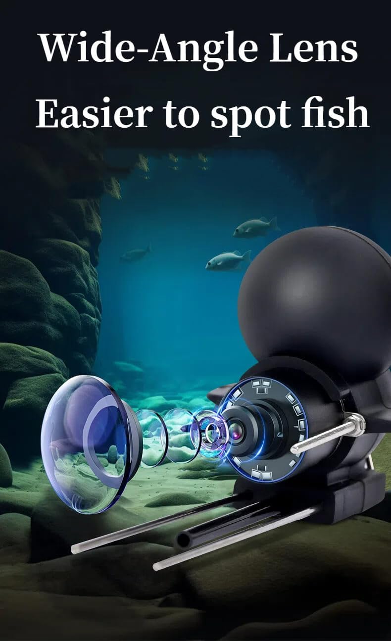 HD Underwater Fishing Camera with Night Vision and 50ft Line