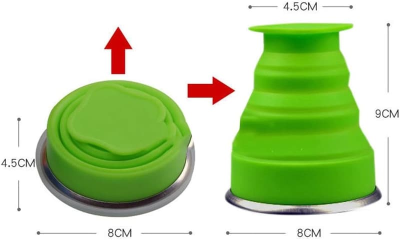 Collapsible Silicone Travel Cups - 6-Pack Reusable set