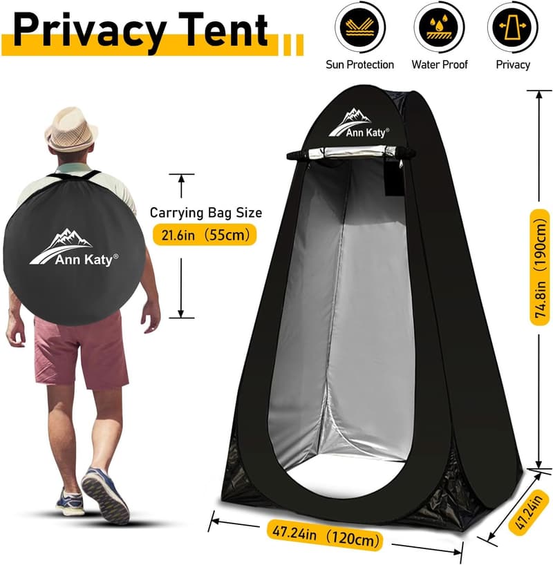 Portable Outdoor Privacy Tent for XL Portable Toilet