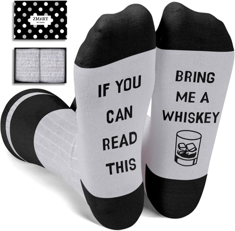 Funny Socks for Drink Lovers - Scotch & Beer Gifts for Men