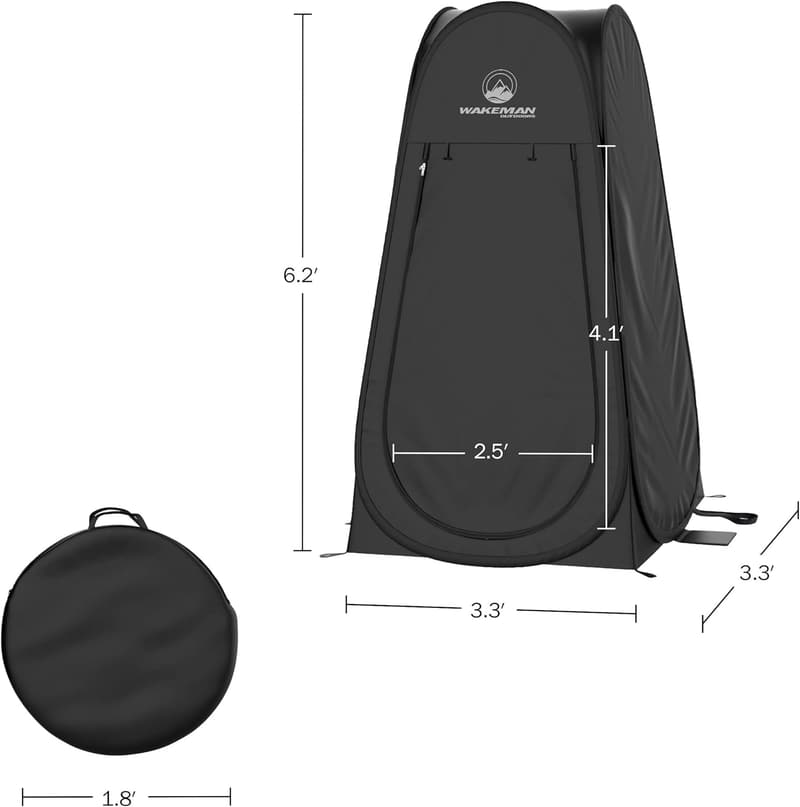 Portable Privacy Shower Tent with Carry Bag for Camping & Beach