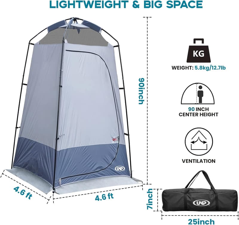 Portable Outdoor Privacy Shower Tent for Camping and Hiking