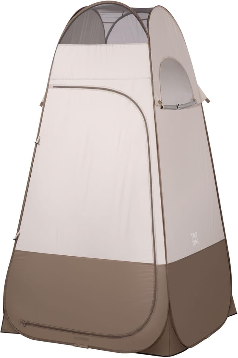 Portable Shower Privacy Tent with Mesh Window, 6.9 FT, UPF 50+