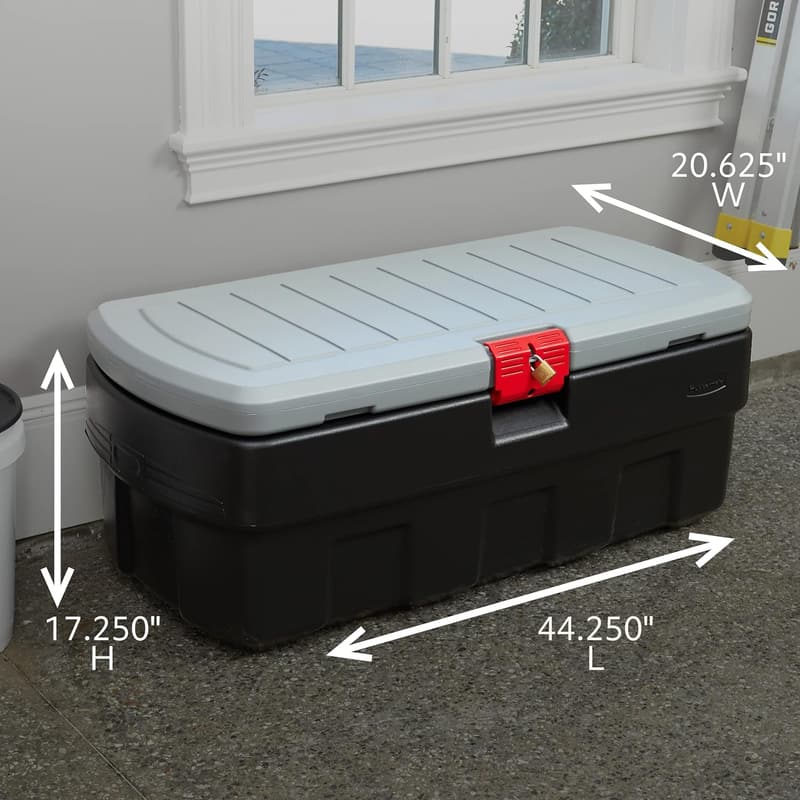48 Gallon Lockable Storage Box for Indoor & Outdoor Use