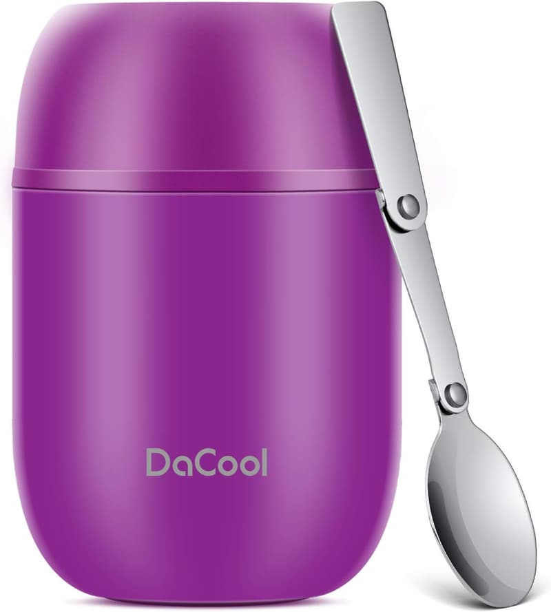 Insulated Lunch Container for Kids & Adults - 16 oz Vacuum Thermos