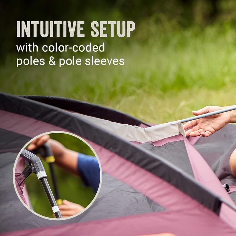 Weatherproof Family Camping Tent for 8-12 with Screen Room