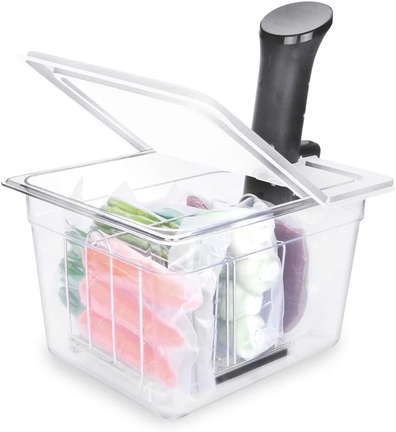 12 Qt Sous Vide Container with Collapsible Lid & Rack
