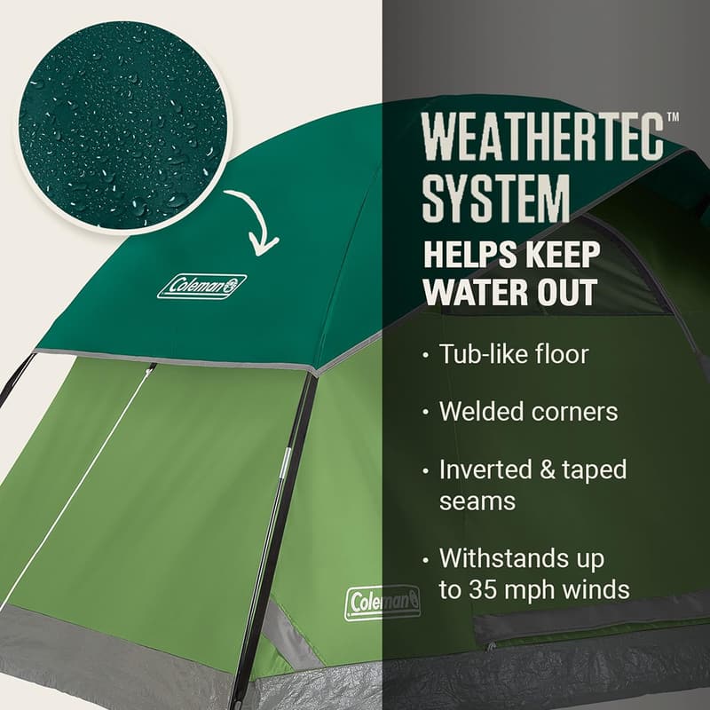 Coleman Sundome Tent with Rainfly for Camping