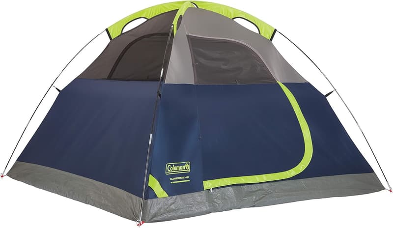 Coleman Sundome Camping Tent with Rainfly, 4-Person Capacity