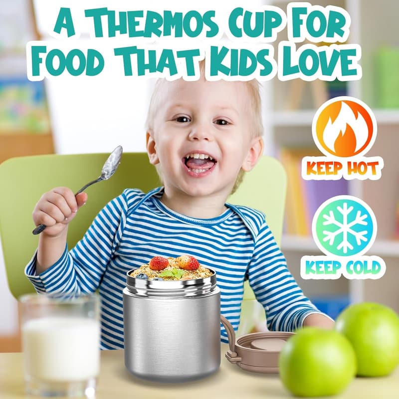 Insulated Food Jar for Kids - 15.2 Oz Stainless Steel