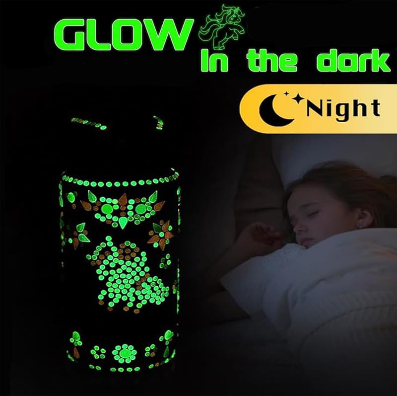 Unicorn Glow-in-the-Dark Water Bottle Kit for Girls Ages 4-12