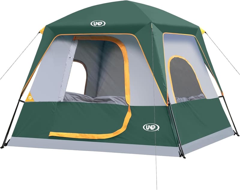 4-Person Waterproof Camping Tent with Easy Set-Up and Rainfly