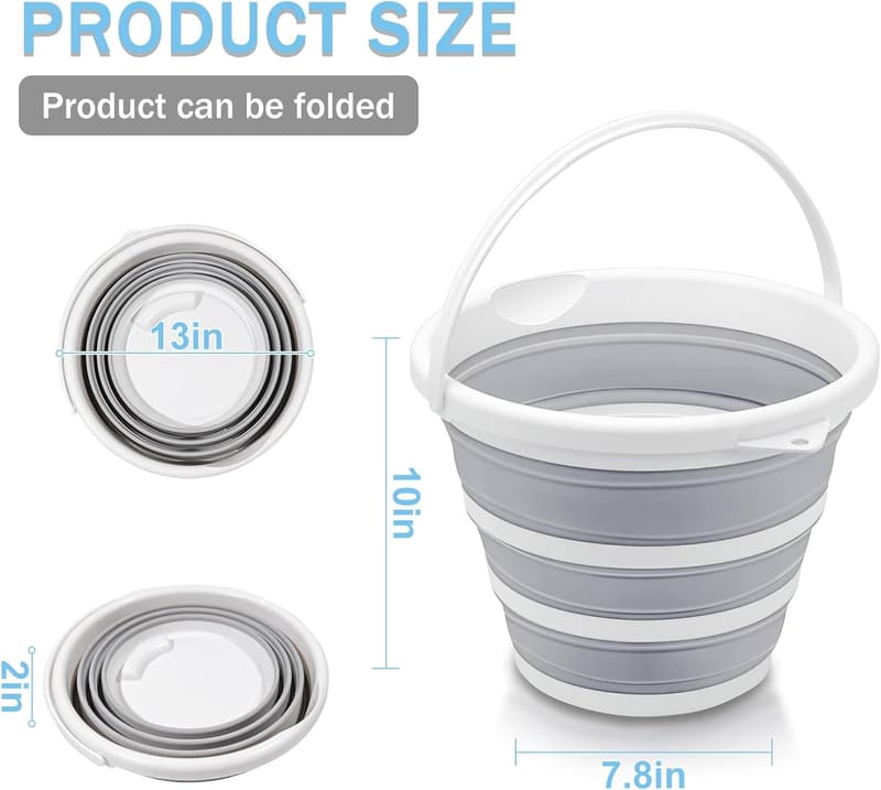 Collapsible 10L Buckets - Multi-Purpose Portable Storage