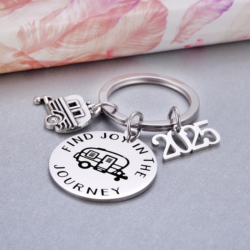 Happy Camper Key Chain - RV Travel Accessories for Adventure