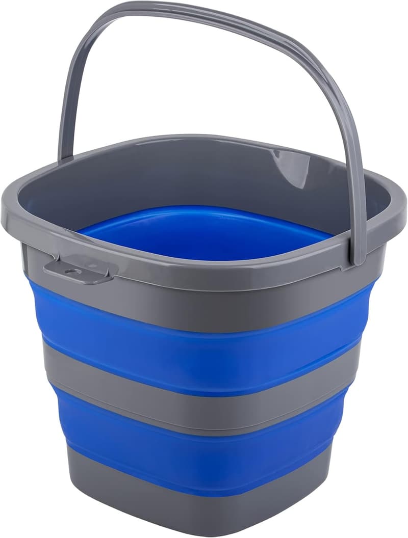 Portable 2.6 Gallon Collapsible Bucket for Cleaning & Camping