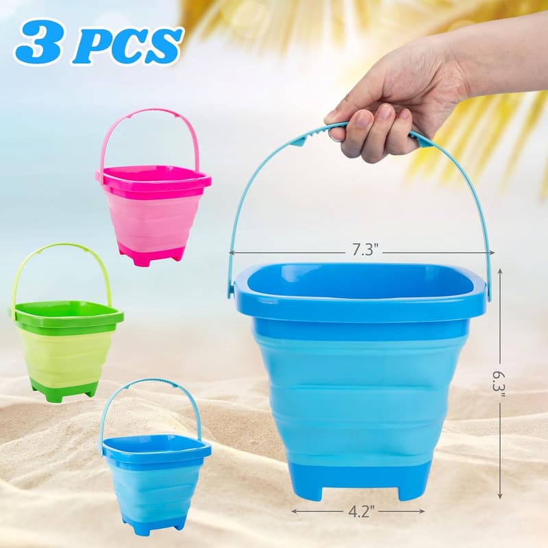 Kids' Collapsible Beach Bucket for Summer Activities