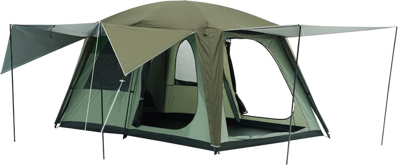 Large Family Camping Tent for 4-6 People - Waterproof Glamping Tent