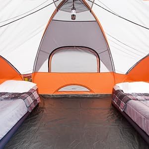 Family Camping Dome Tent with Gear Loft - 3 to 9 Person Capacity