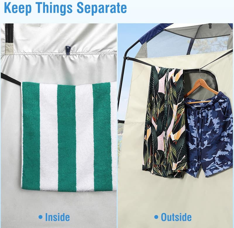 Portable Privacy Shower Tent - 7.5FT Camping Shelter
