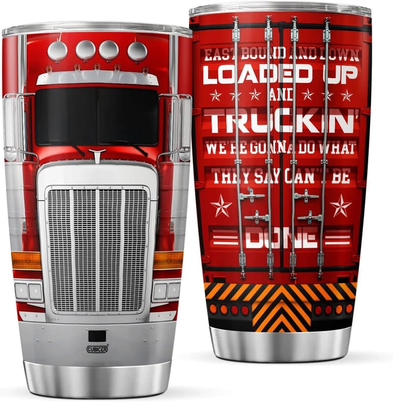 Christmas Gift for Dad: Insulated Stainless Steel Truckers Mug 20 Oz