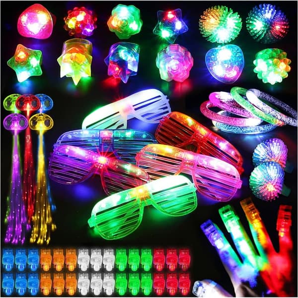 Glow in the Dark Party Favors - 78PC LED Toys for Kids & Adults