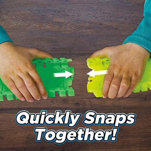Glow-in-the-Dark 10-Foot Flexible Racetrack with LED Car - Kids' Educational Birthday Gift