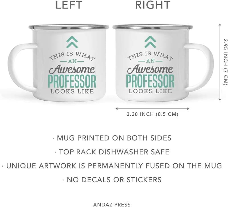 Professor Coffee Mug - 11oz Stainless Steel Campfire Style