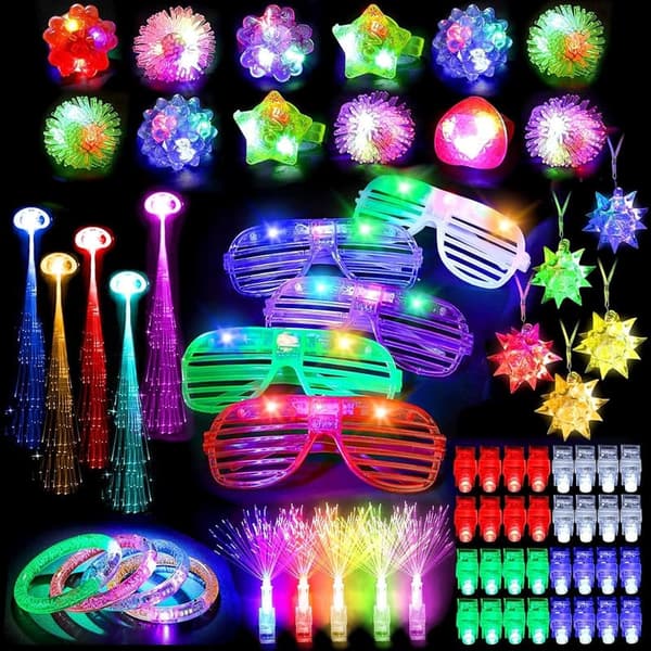 Halloween Party Glow-in-the-Dark Toys Set for Kids and Adults