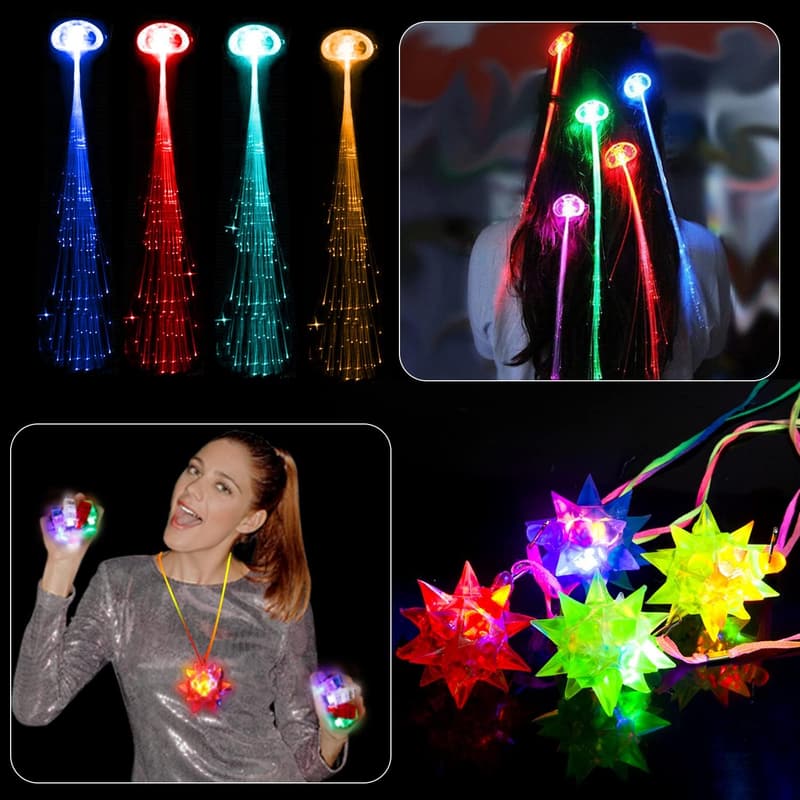 Halloween Party Glow-in-the-Dark Toys Set for Kids and Adults