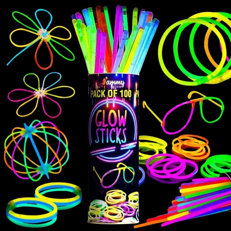 Glow in the Dark Party Pack - 205pc Glow Sticks for Kids
