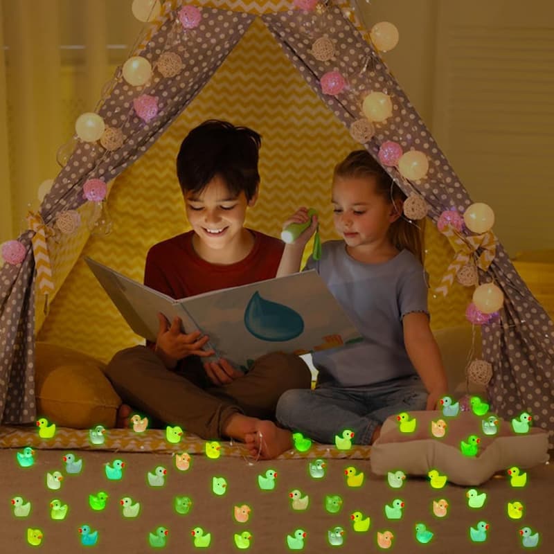 Luminous Mini Resin Ducks - 240pcs Glow in the Dark Decor