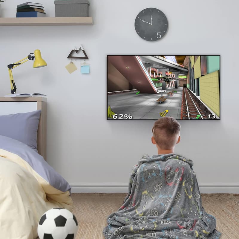 Glow in the Dark Gaming Blanket for Kids & Teens - 50
