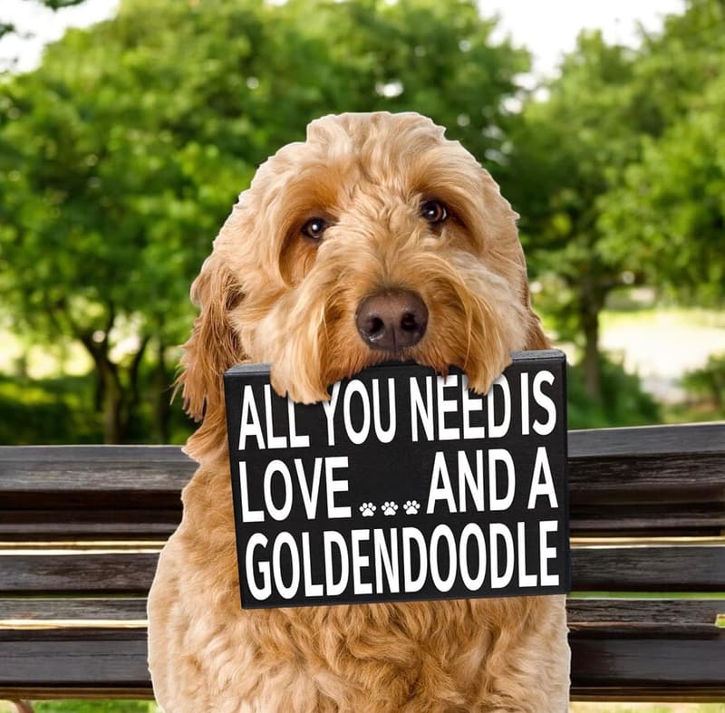 Goldendoodle Mom Wooden Sign - Love & Dog Decor