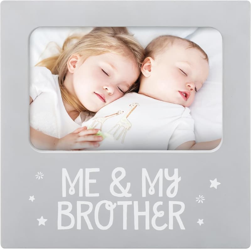 Sibling Gift: Gray Photo Frame for Brothers and Sisters