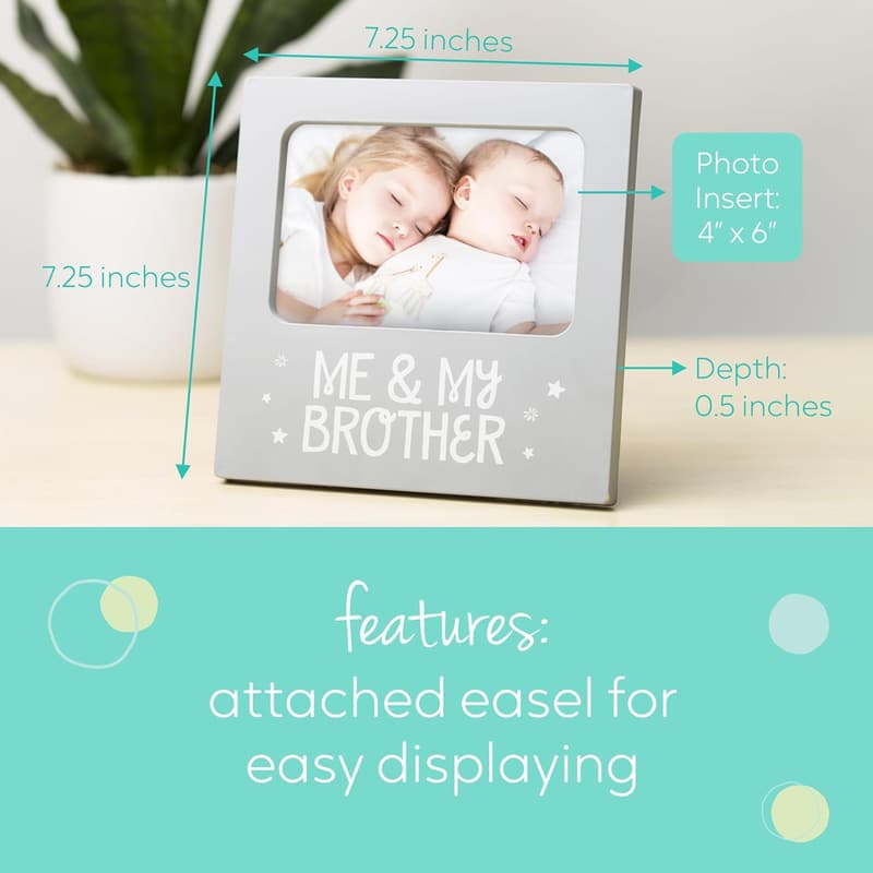 Sibling Gift: Gray Photo Frame for Brothers and Sisters