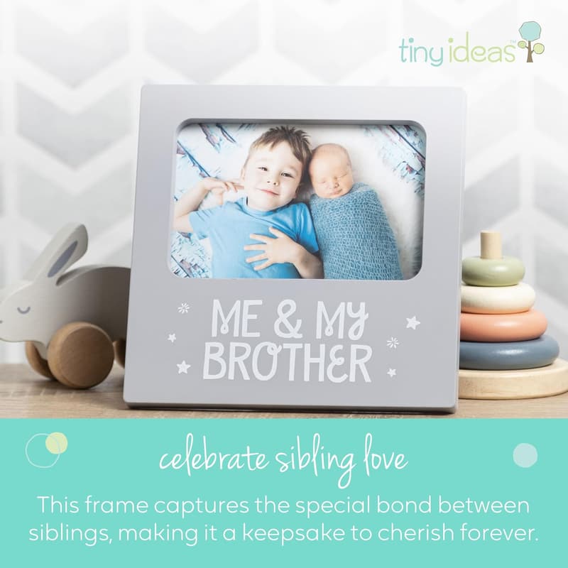 Sibling Gift: Gray Photo Frame for Brothers and Sisters