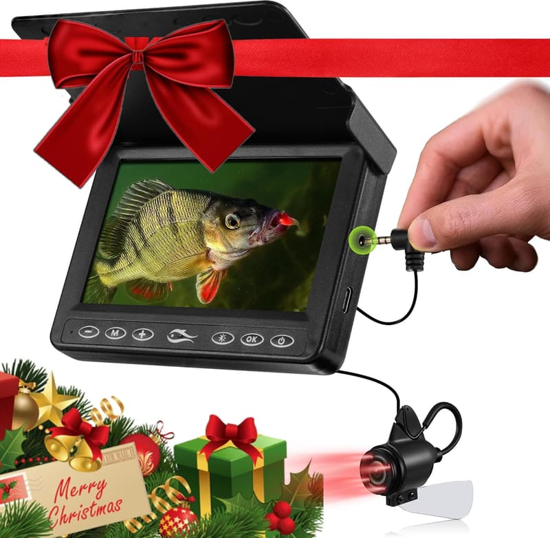 Portable Underwater Fishing Camera with 4.3'' Display and 4X Zoom