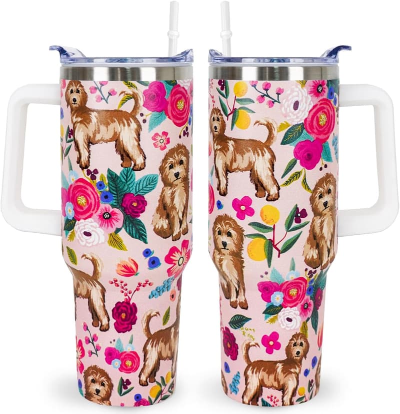 Goldendoodle Tumbler Cup, 40oz Stainless Steel Travel Mug
