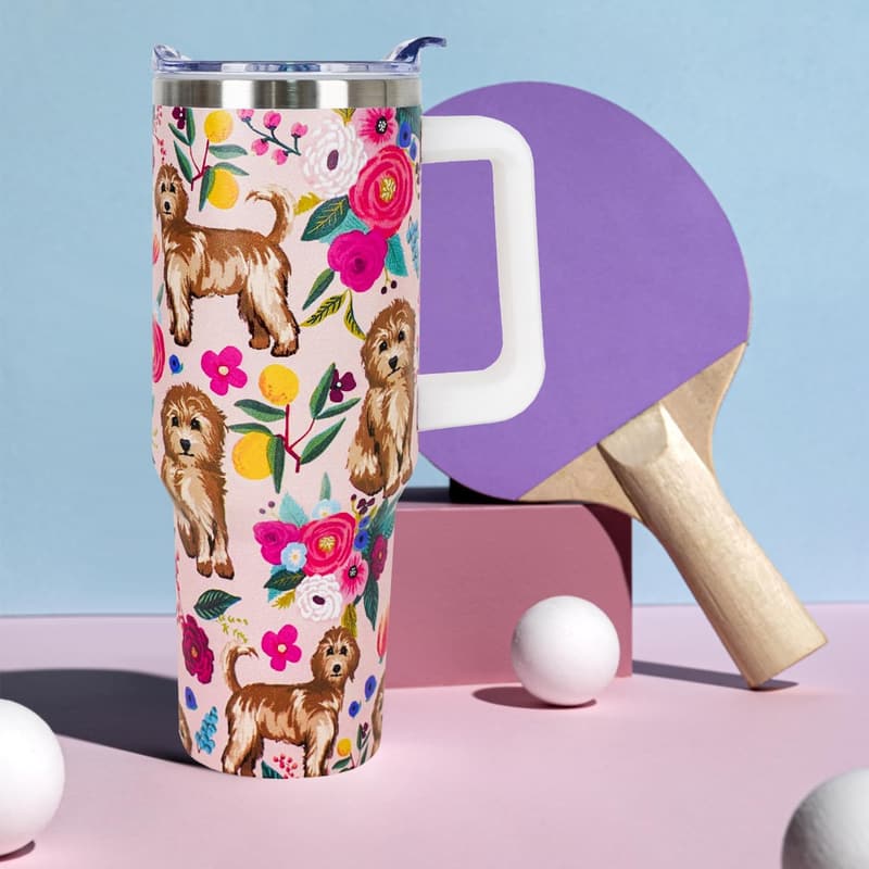 Goldendoodle Tumbler Cup, 40oz Stainless Steel Travel Mug