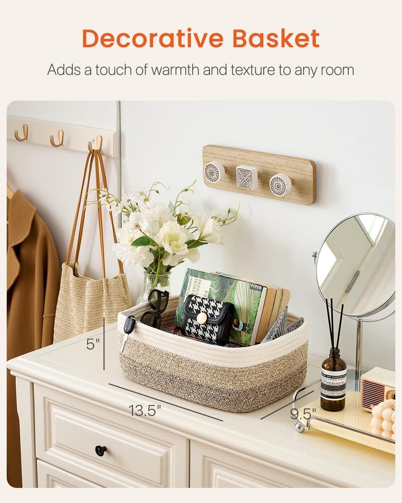 Gradient Brown Woven Storage Baskets - 3 Pack