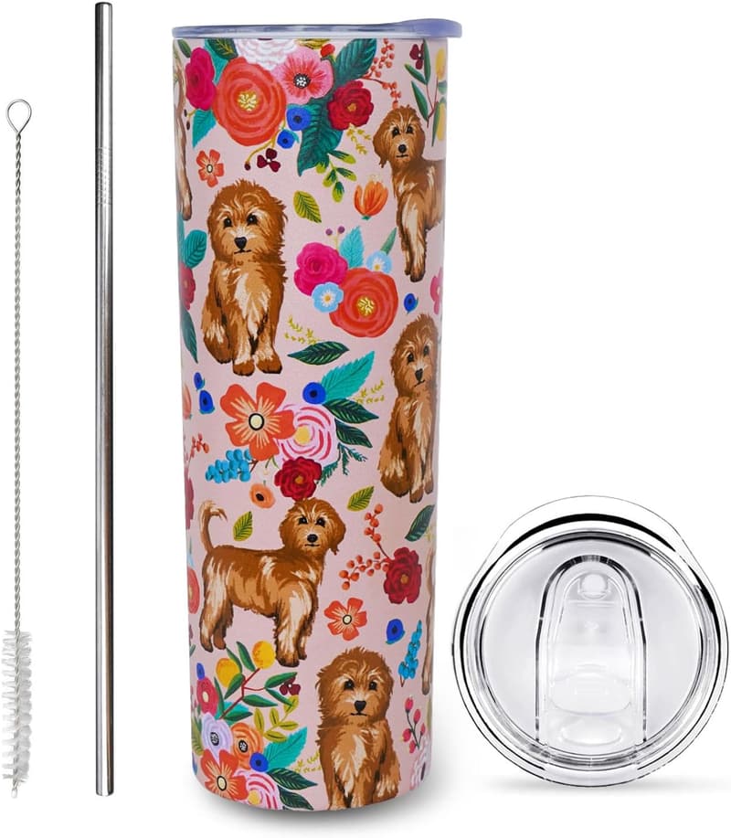 Goldendoodle Coffee Tumbler Mug - 20 Oz Stainless Steel