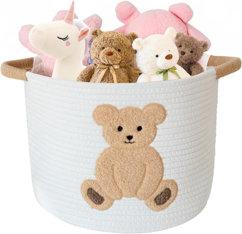 Cotton Rope Basket for Kids - Toy Storage & Laundry Hamper