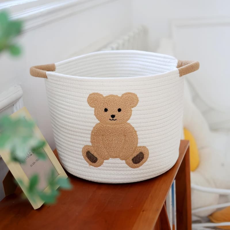 Cotton Rope Basket for Kids - Toy Storage & Laundry Hamper