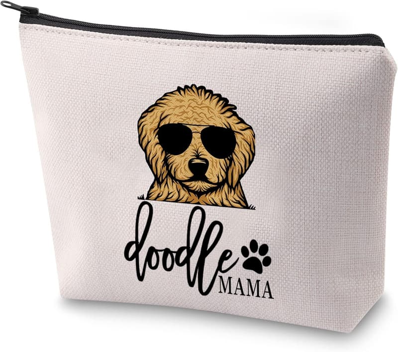 Funny Golden Doodle Mom Zipper Pouch Makeup Bag