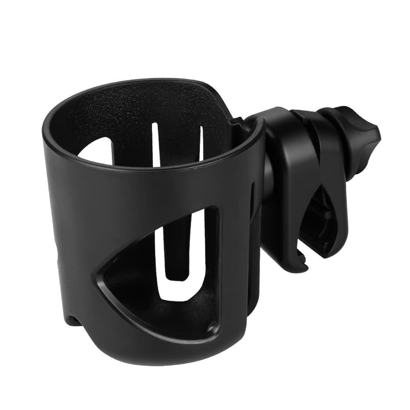 Universal 360° Rotatable Cup Holder for Strollers & Bikes, Black
