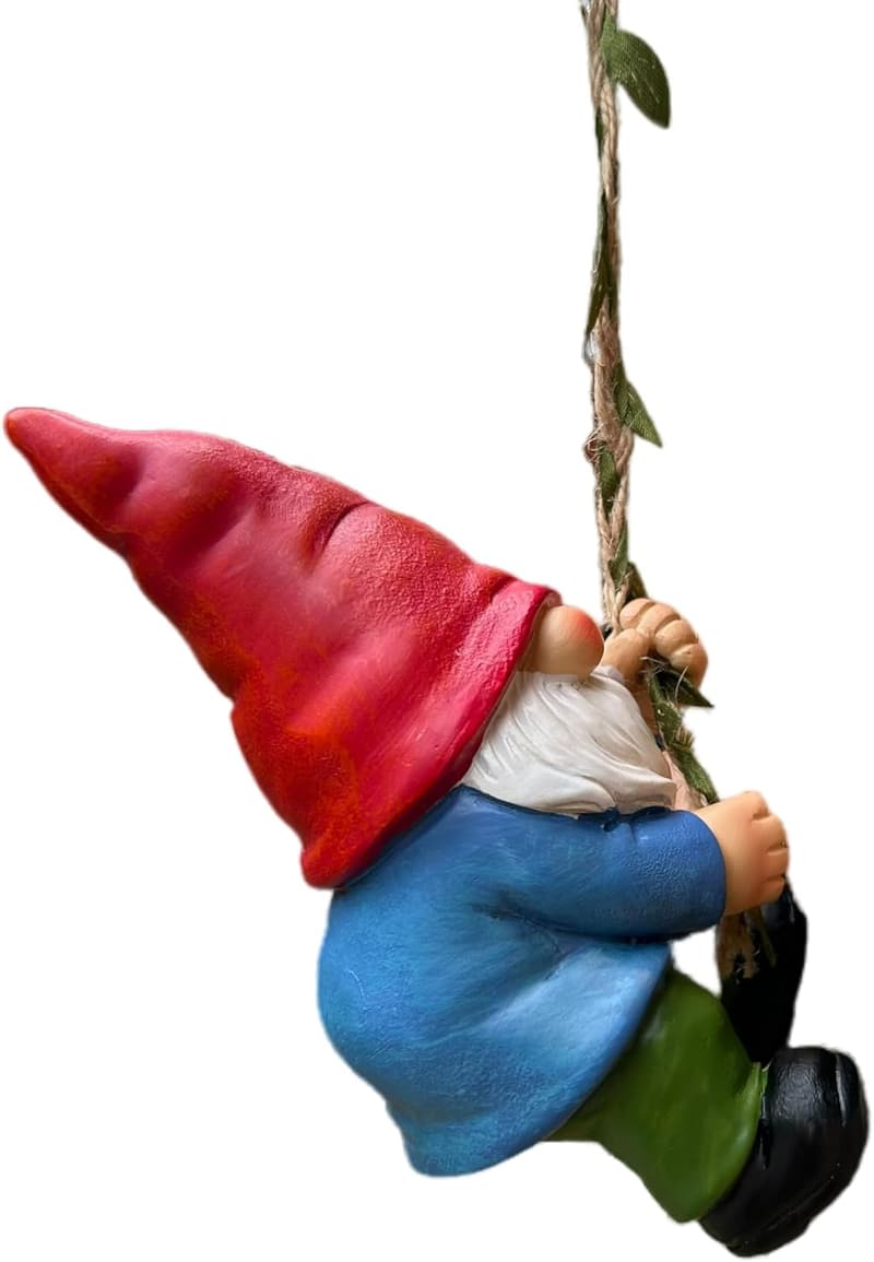 Climbing Gnome Statue for Indoor/Outdoor Garden Decor