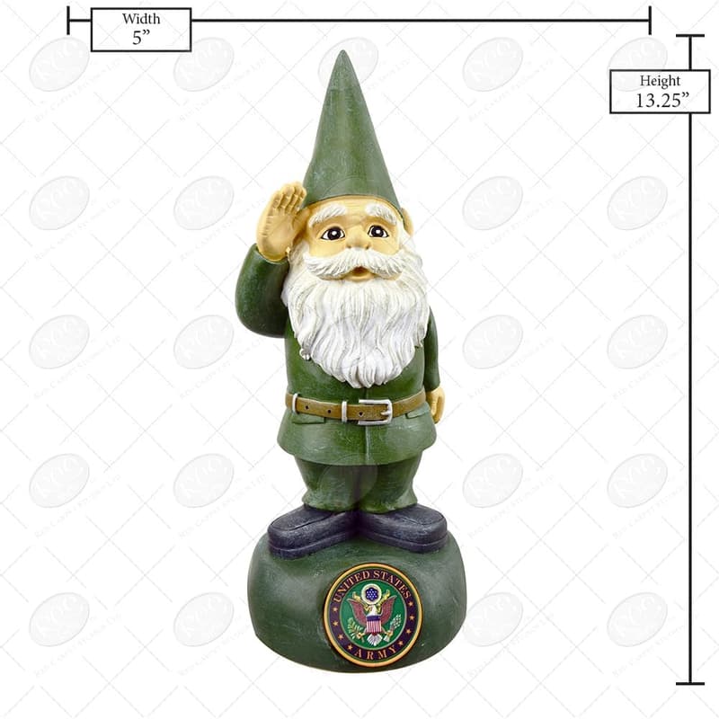 Army Garden Gnome - Military Decor for Home and Garden