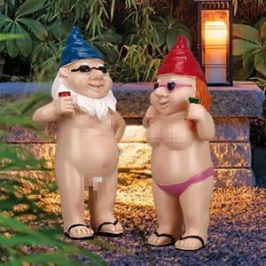 Funny 4.7-Inch Garden Gnome Statues for Home & Lawn